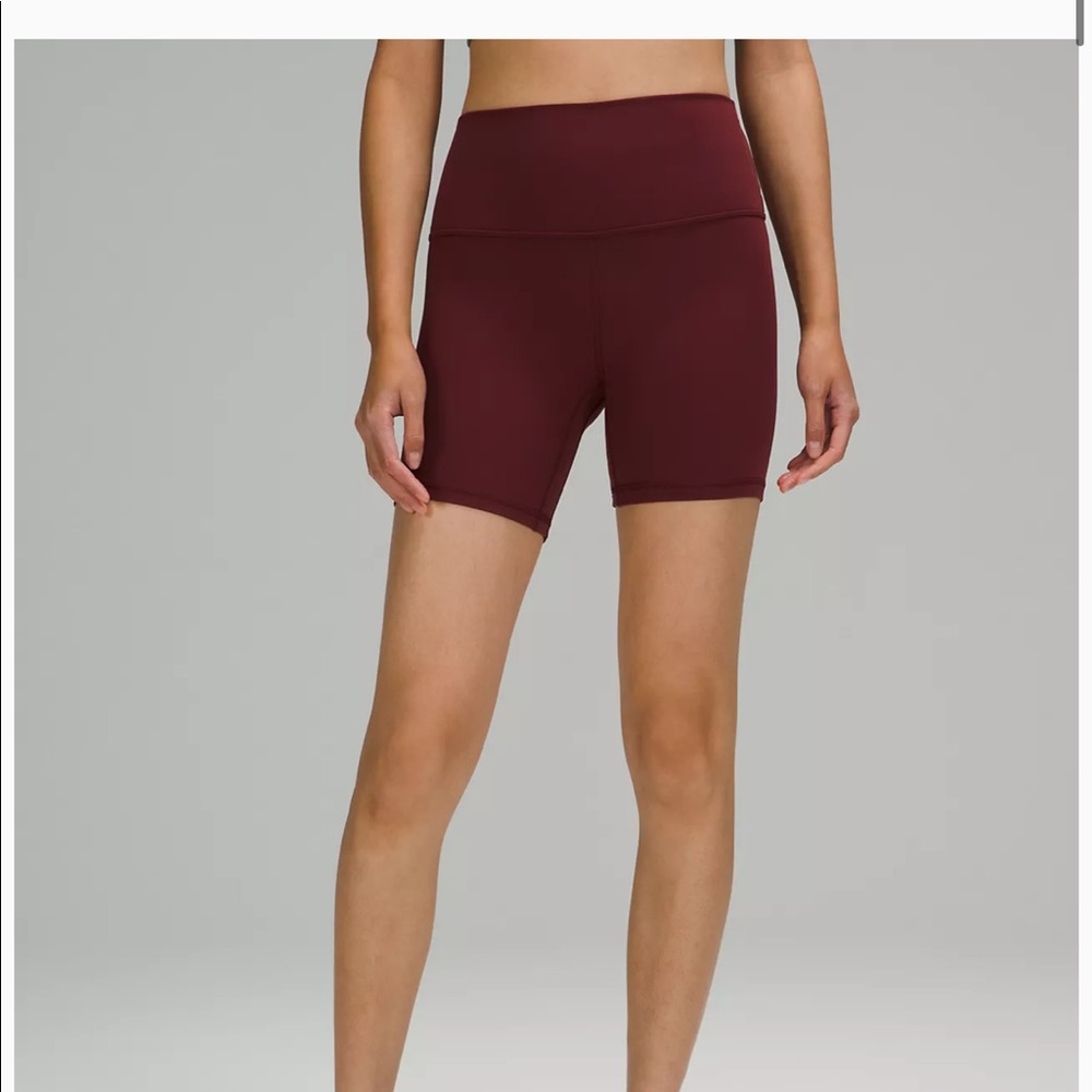 Lululemon Align 6” shorts in Red Merlot